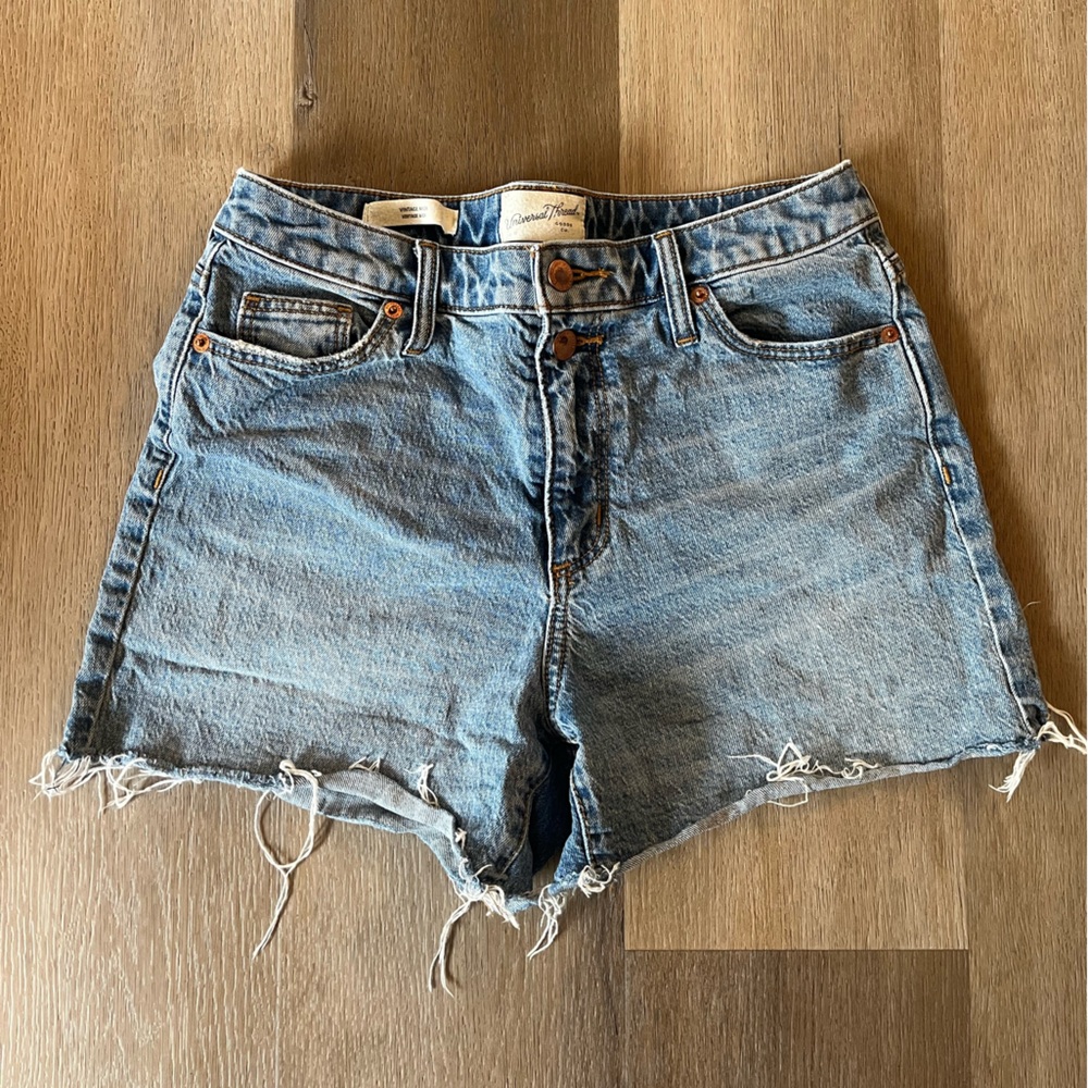 Vintage Midi Denim Shorts in Medium Wash - Universal Thread